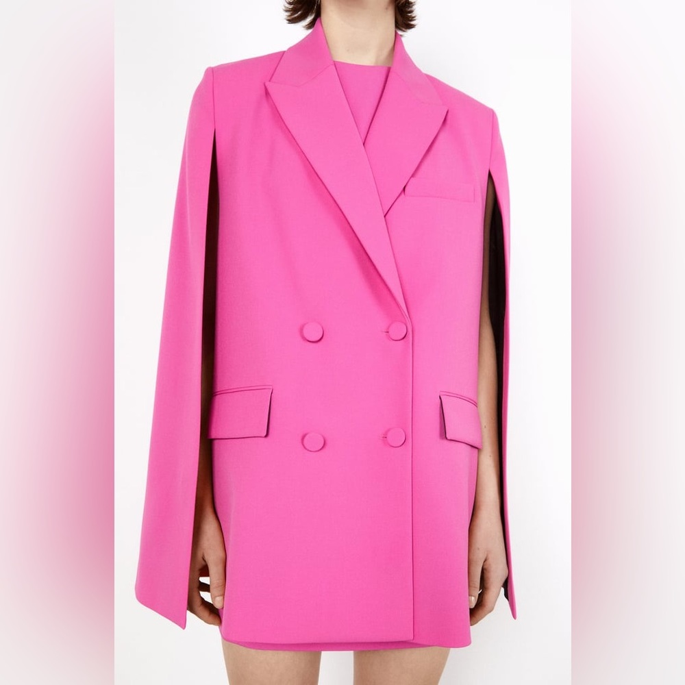 NWT Zara Pocket Cape Blazer